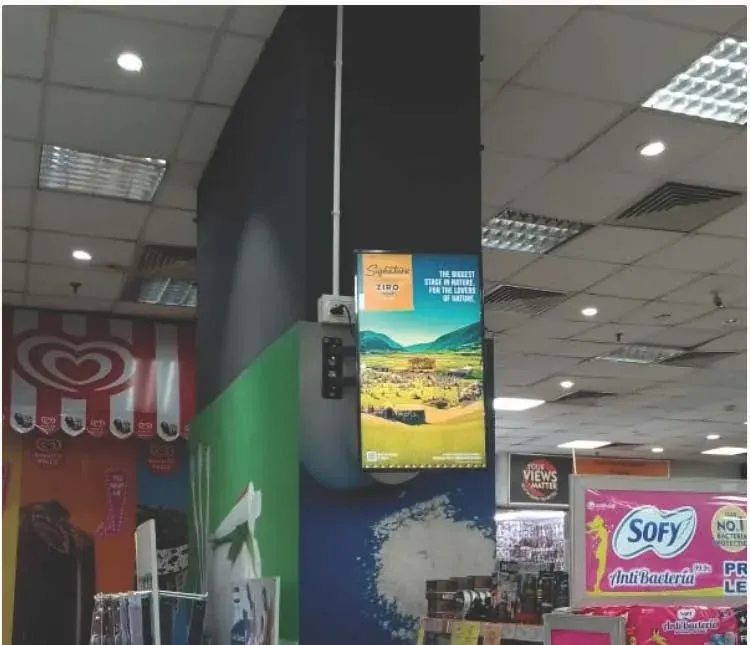 RetailVision digital screen inside a Kolkata store