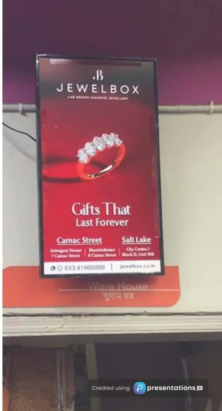 Vertical RetailVision screen playing an ad inside a store